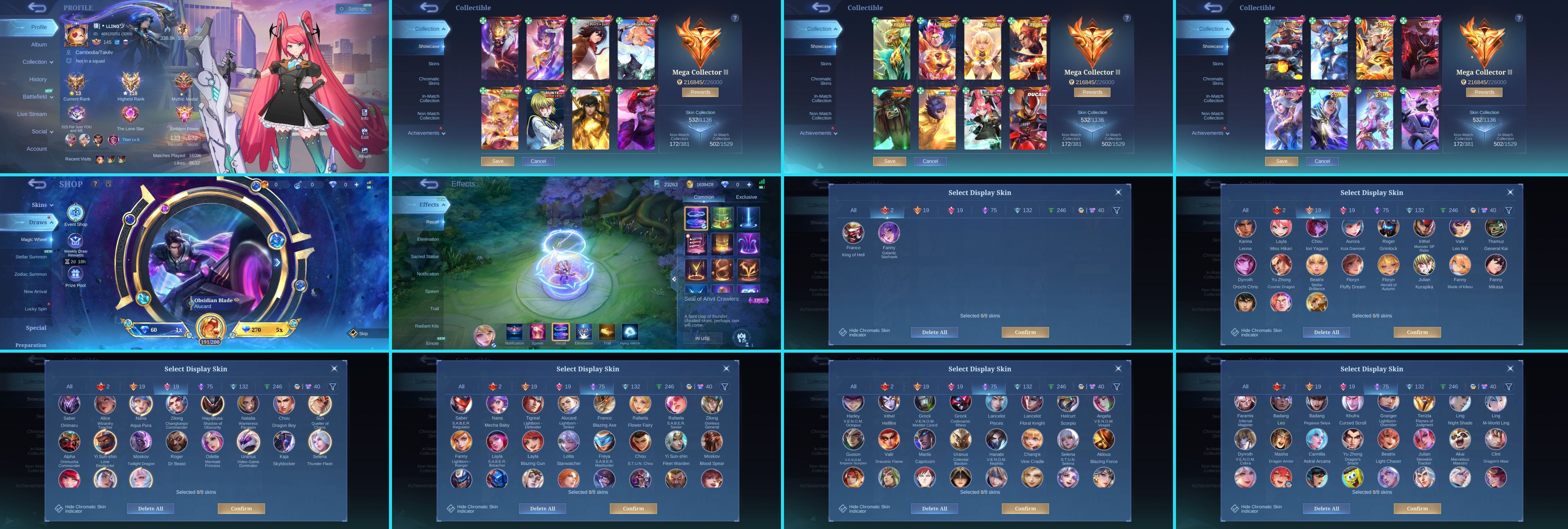Account mobile legend តម្លៃ 130$